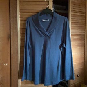 Karen Scott 3/4 sleeve cotton tunic style top